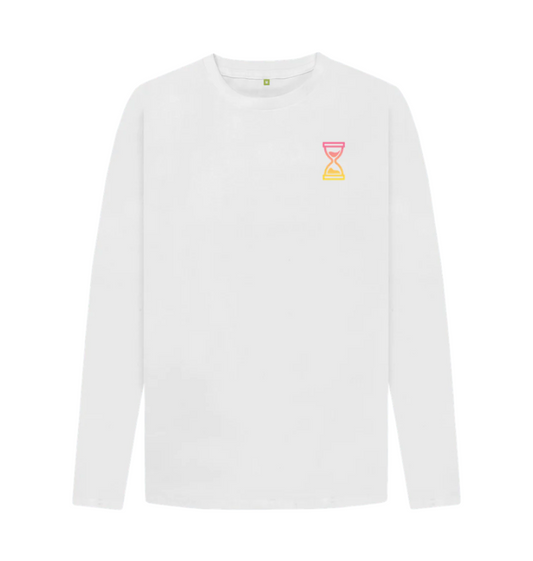 White Long Sleeve Sunrise Double Drop T-Shirt