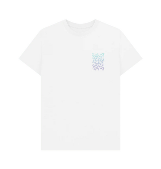 White Freefalling Double Drop Skater T Shirt